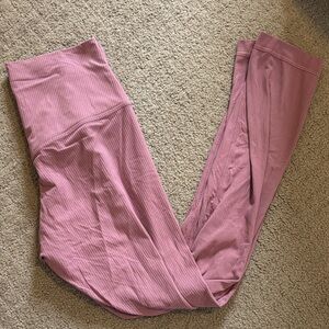 lululemon athletica Mauve Ribbed Leggings